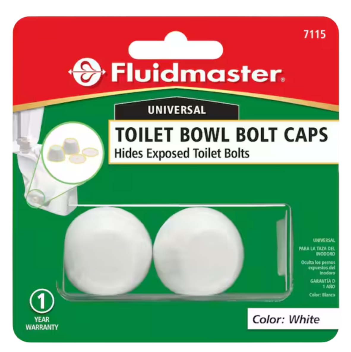 Fluidmaster 7115 Toilet Bowl Caps