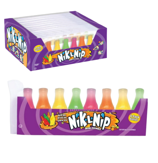 Nik-L-Nip Wax Bottles Candy 8-pk Full Case (12 Units)