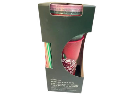 Starbucks Christmas Hot Cups 5 Pack Floral Cold Cups Package